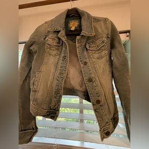 Vintage Abercrombie and Fitch cropped denim jacket.